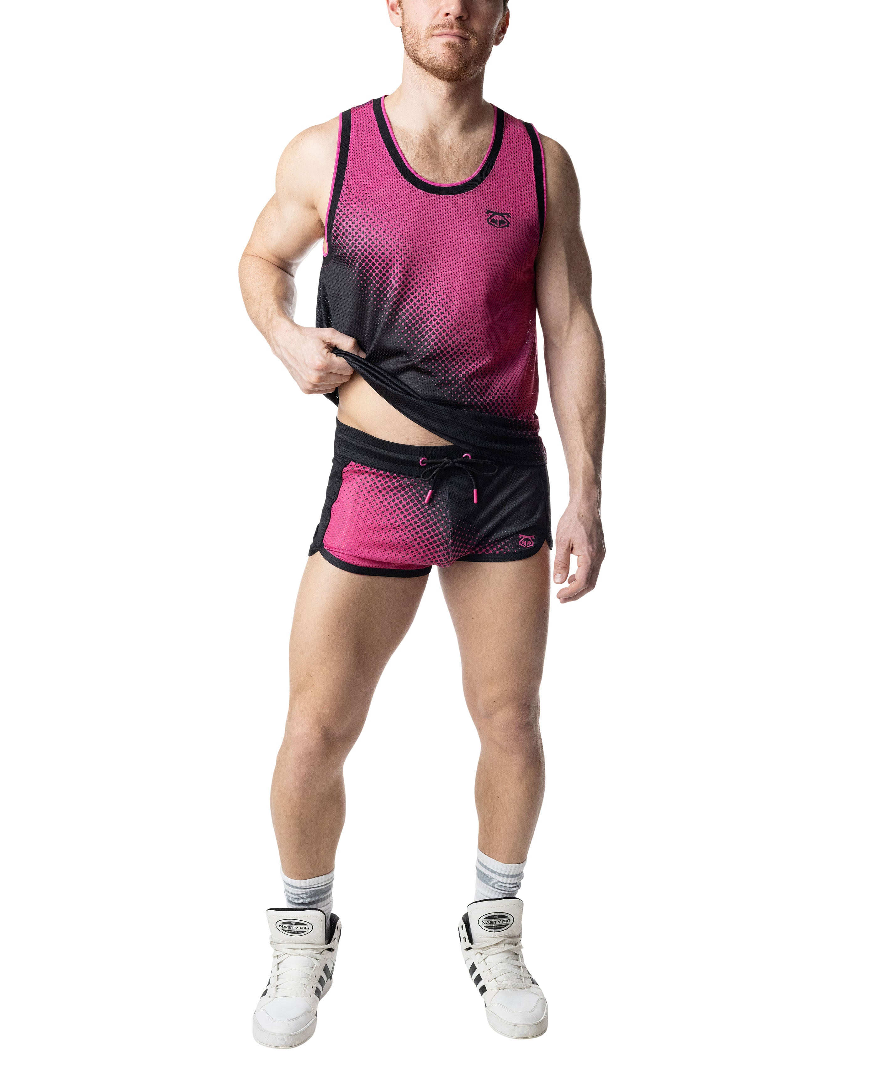 Slayer Tank Top - Black/Dark Pink