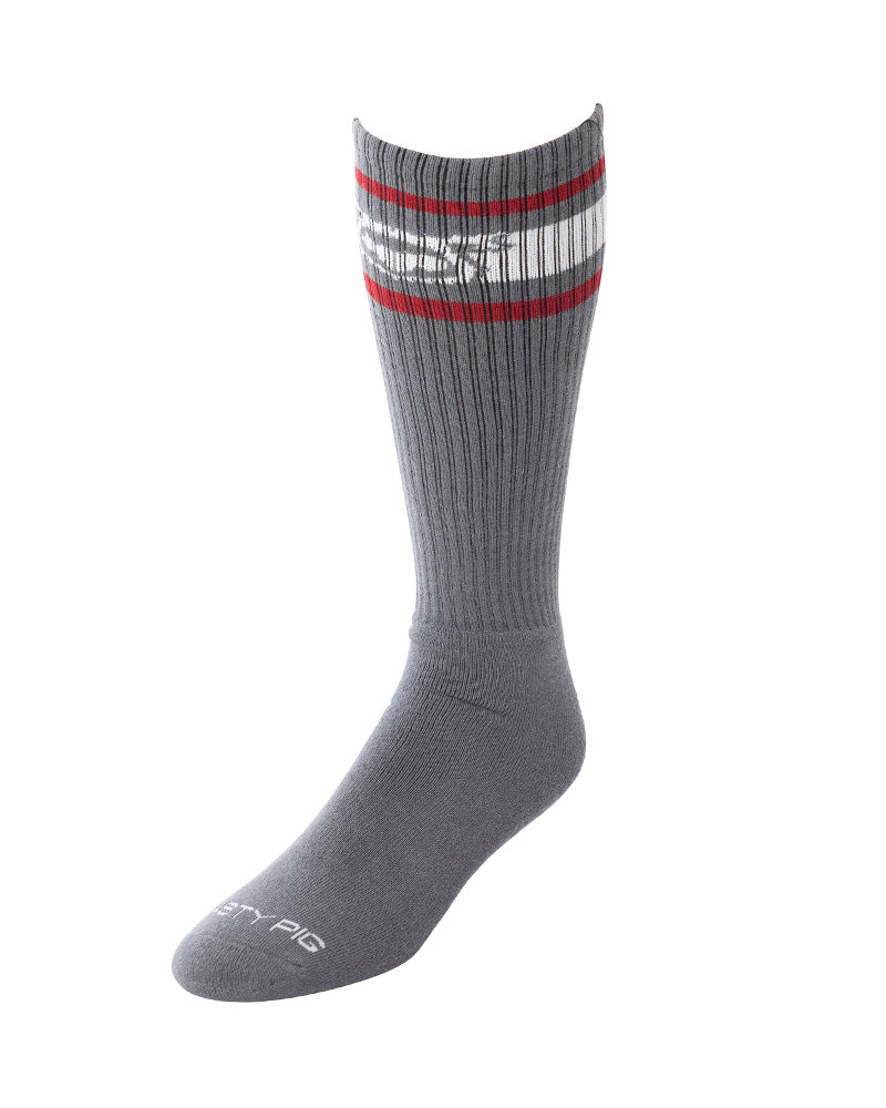 Hook'd Up Sport Sock 3.0 - Charcoal Grey/Red/White