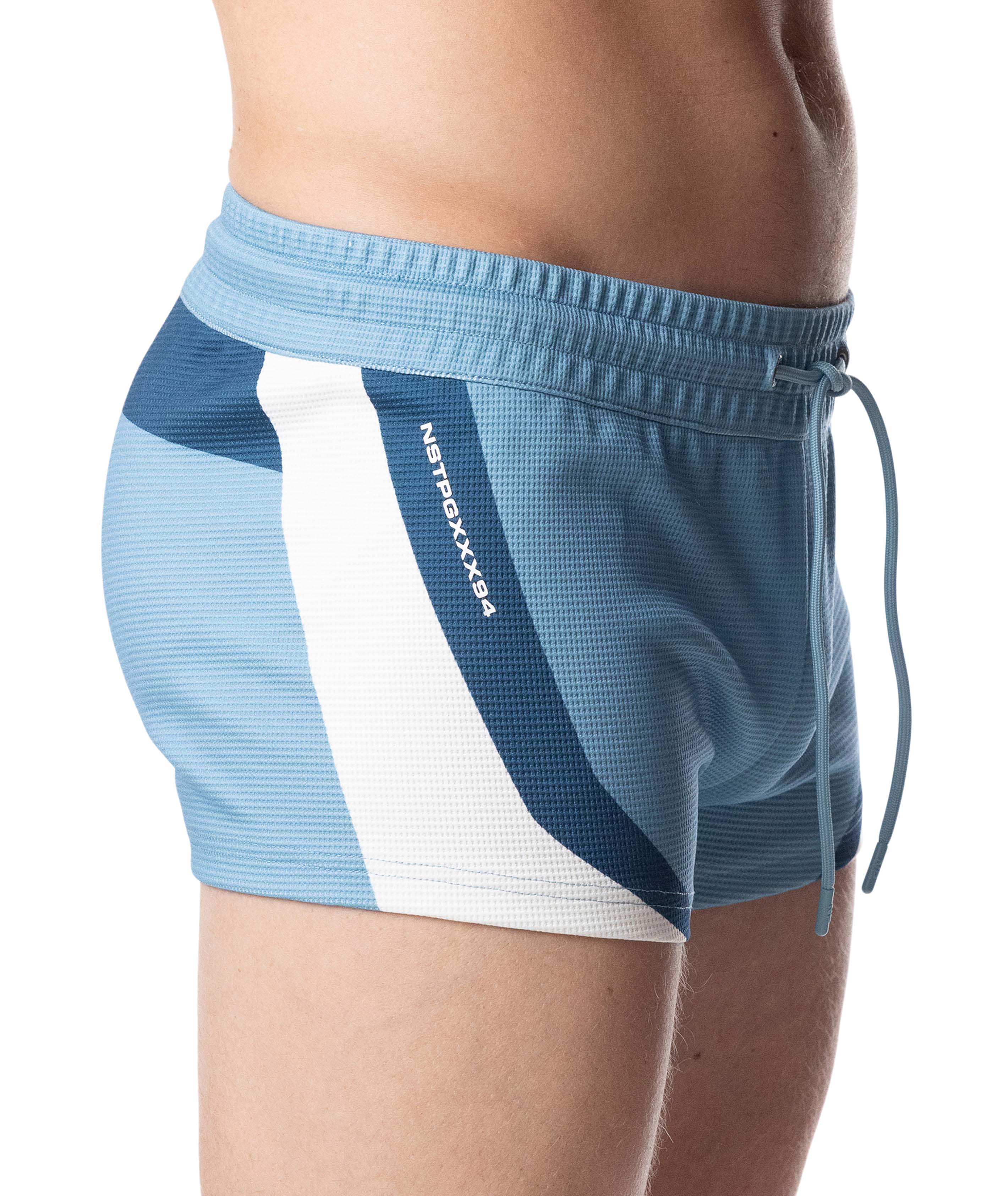 Stride Trunk Short - Light Teal/White/Dark Teal