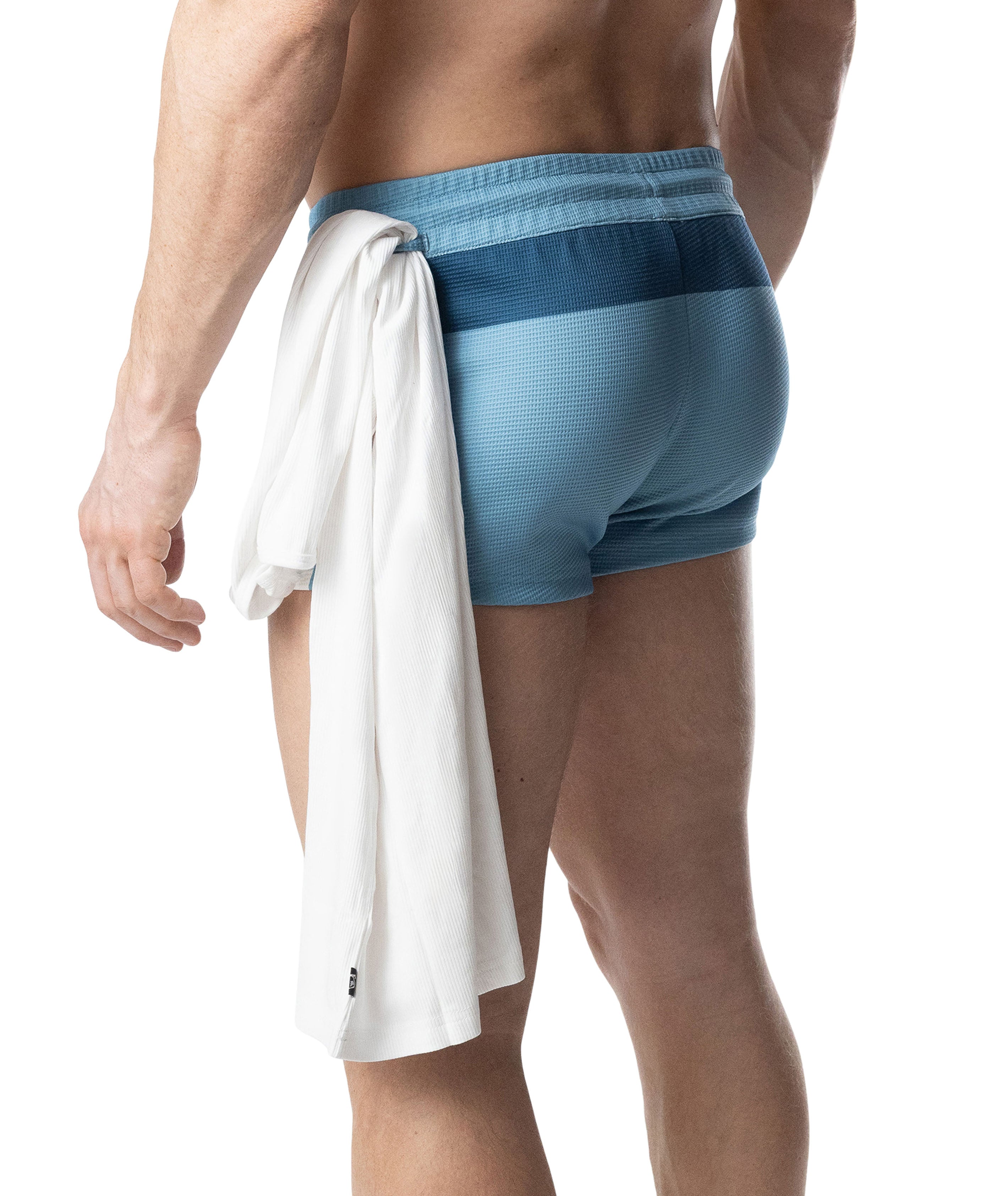 Stride Trunk Short - Light Teal/White/Dark Teal