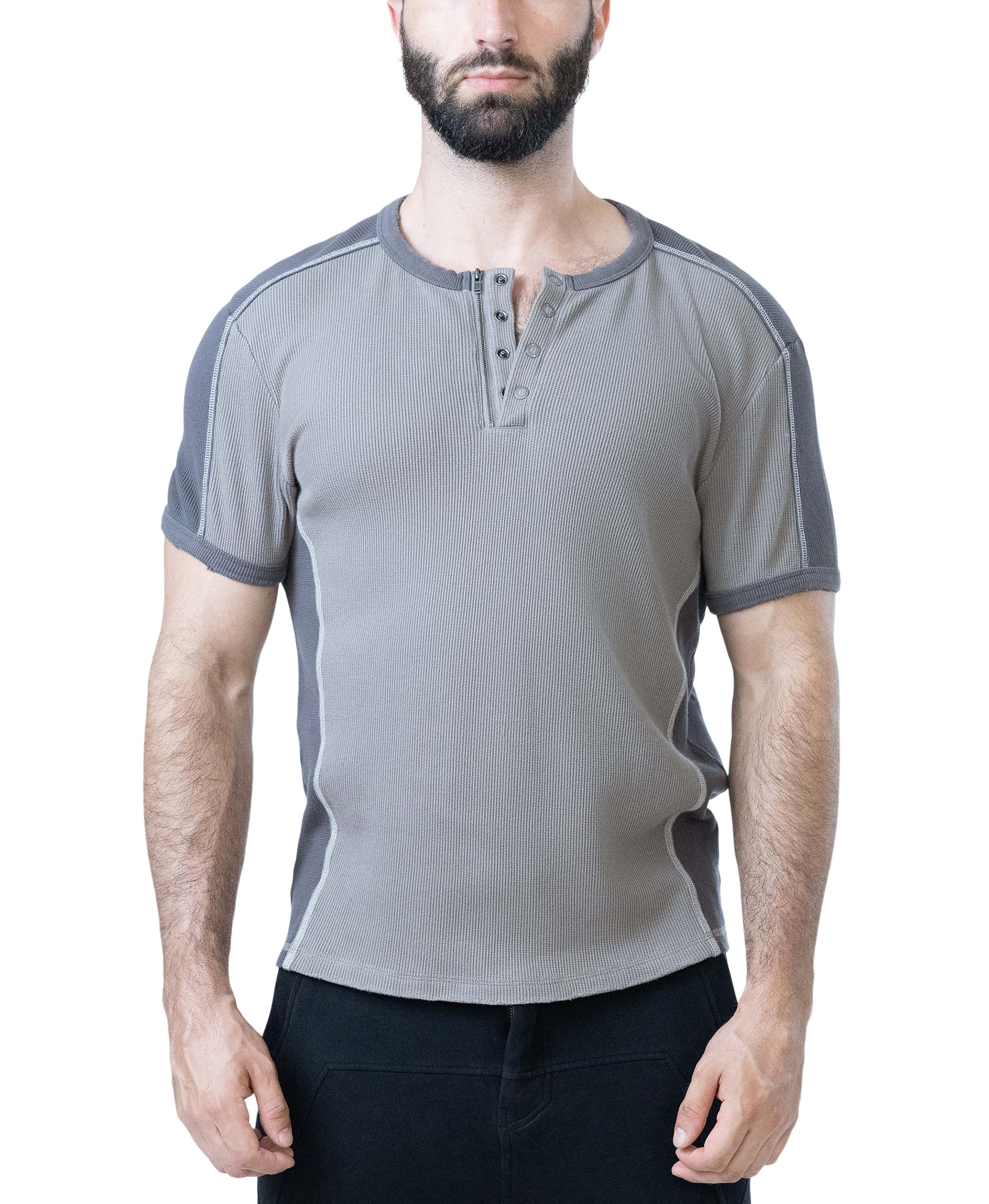 Thermo Henley Shirt - Shark Grey/Fossil Grey