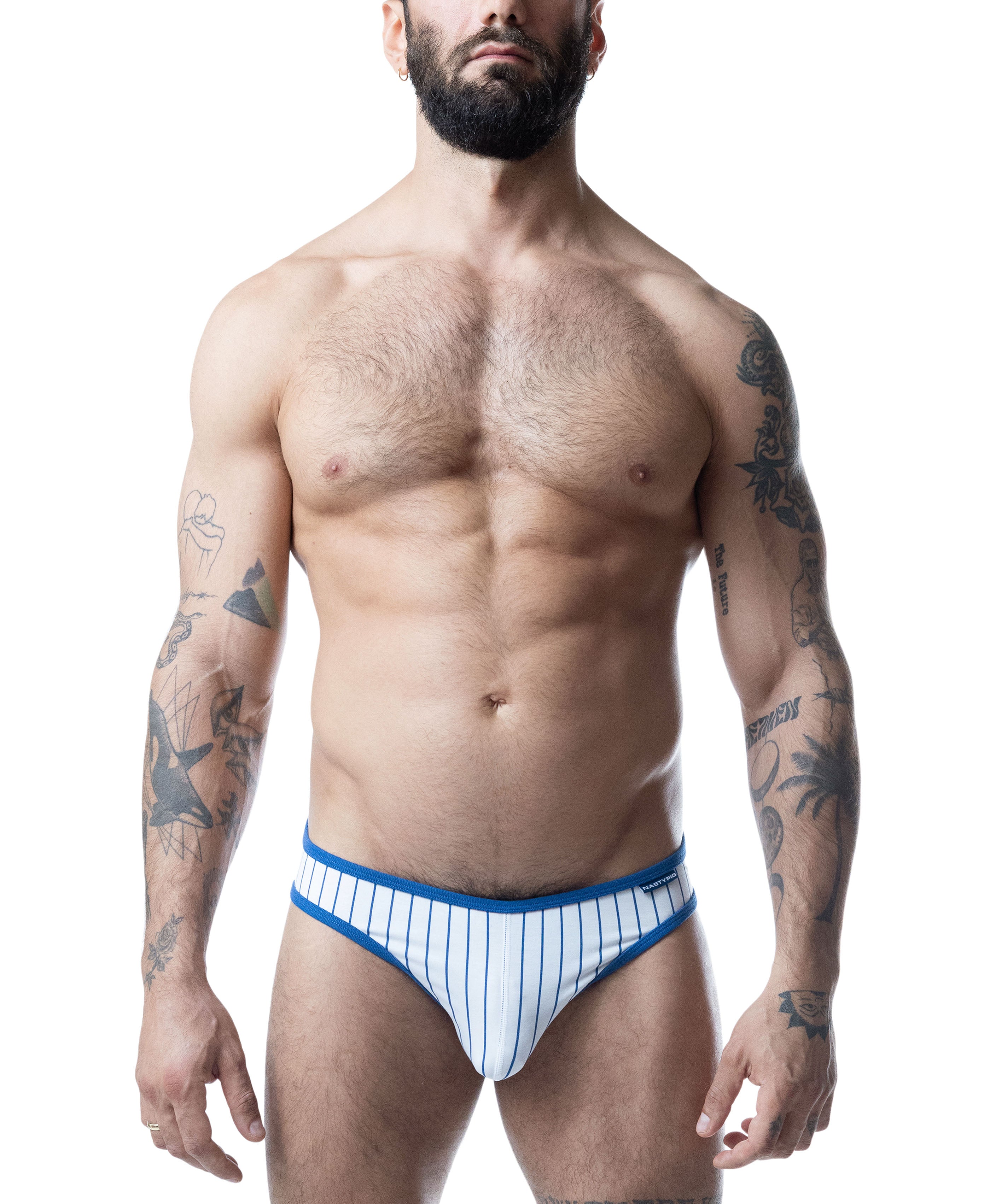 Third Base Profile Low Rise Brief - White/Quartz Blue