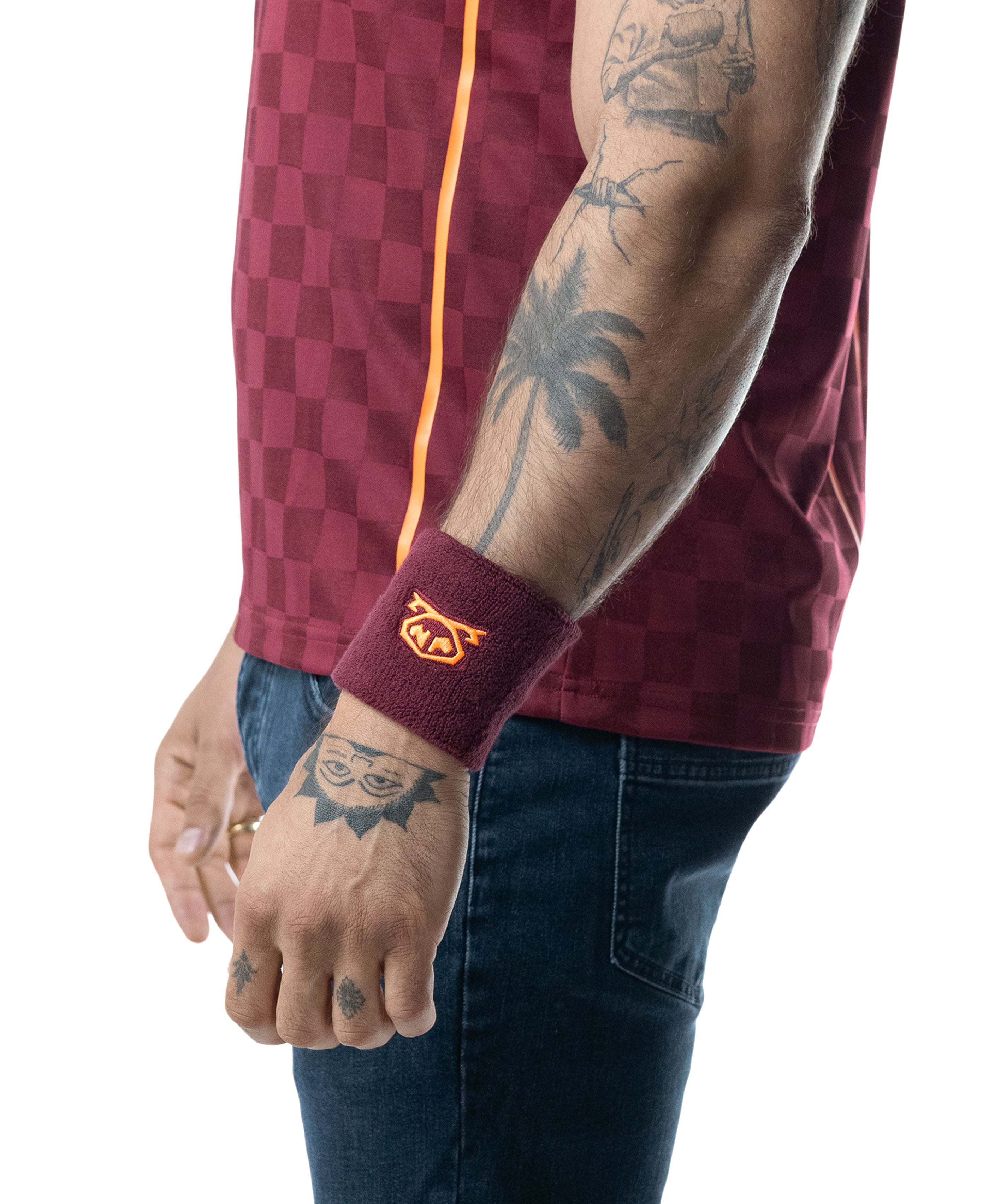 Snout Arm Band - Burgundy/Vibrant Orange